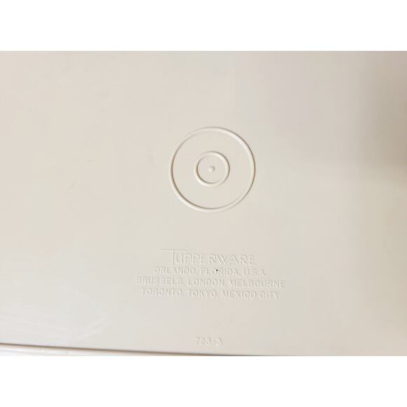 Vintage Tupperware Deviled Egg Serving Tray w/ Inserts and Lid - Tan and White - Picture 4 of 6